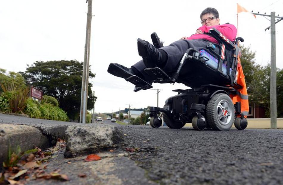 Fiona Russell says Mornington's lack of accessible footpaths for people in wheelchairs presents a...