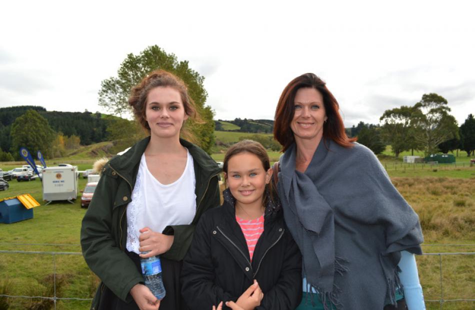 Louise (16), Emily (9), and Joanne Johns, all of Balclutha.