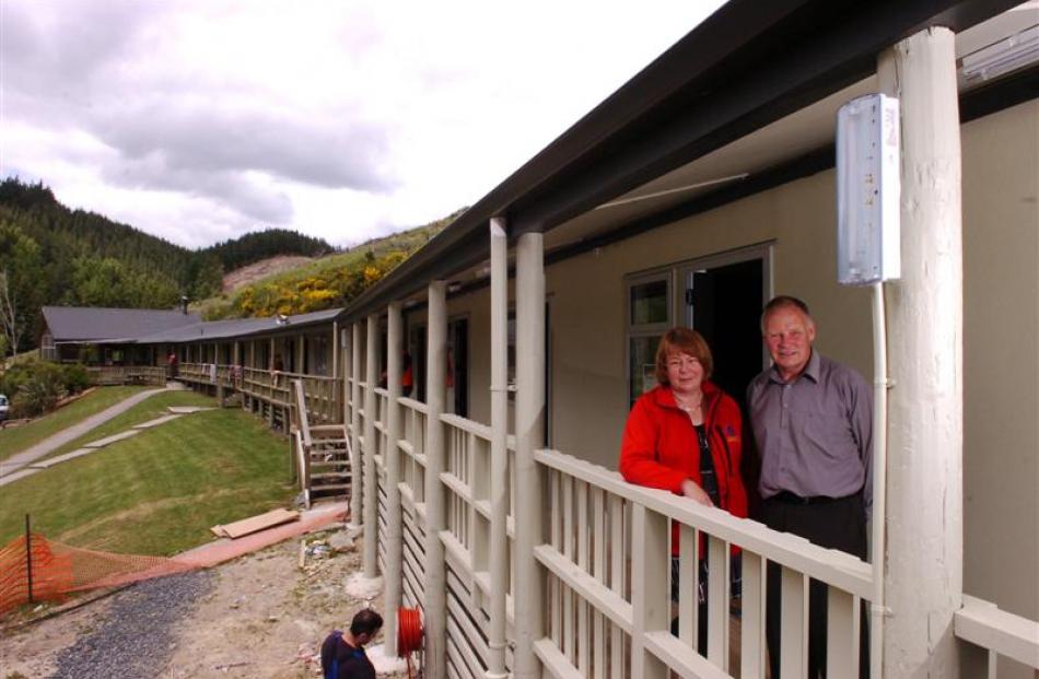 Otago Youth Adventure Trust Berwick camp warden Jenny Scott and trust chairman Brian Pickard on...