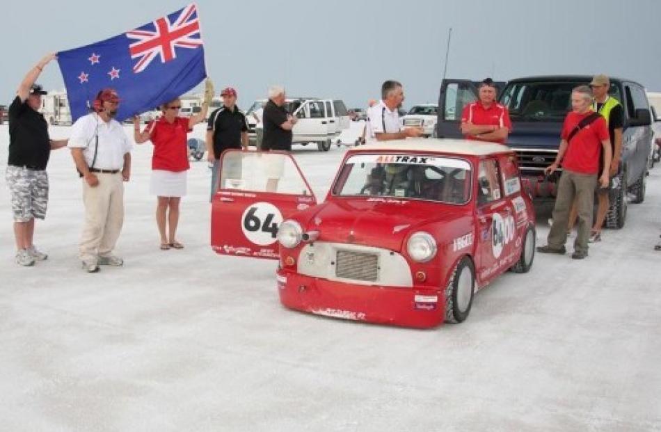 The Project'64 Mini that was used to smash a world speed record at the Bonneville Salt Flats in...