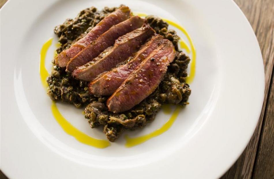 Veal skirt steak with vignole. Photos by Fiona Andersen.