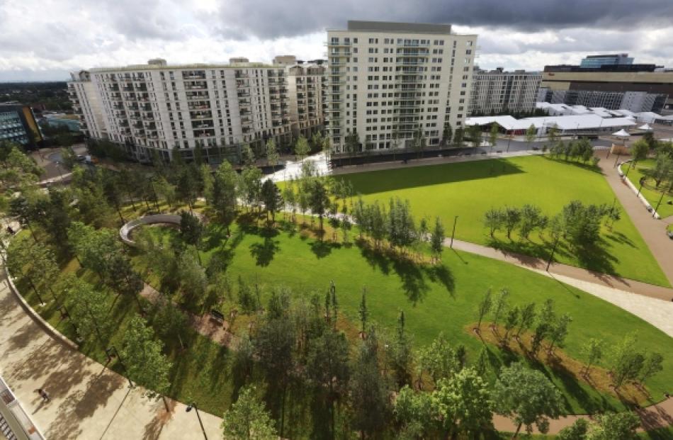 Victory Park in the Olympic Village, built for the London  2012 Olympic Games. Photo by Reuters.
