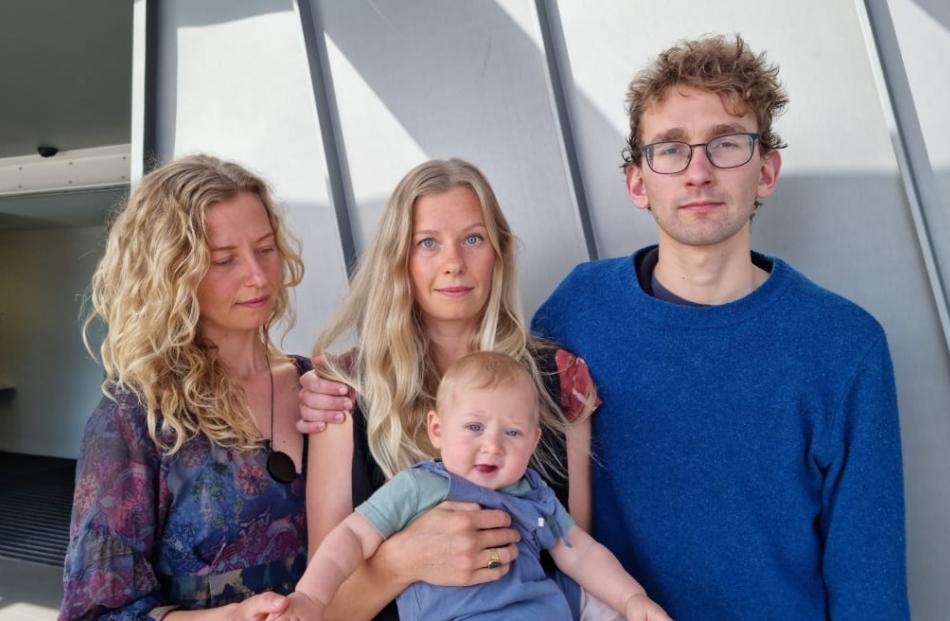 Sorrel, Alice and Austin O'Connell-Milne with Alice's son Dahli, who was born after Andrew Milne...