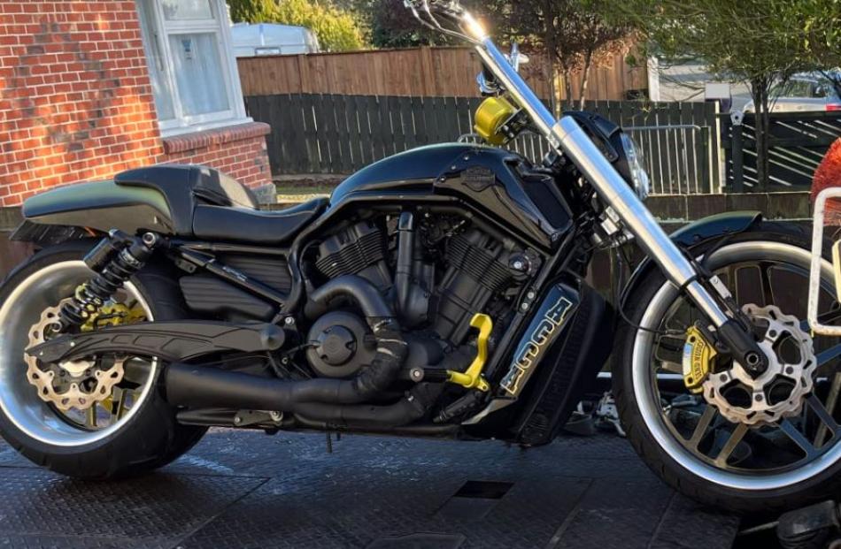 A motorbike seized as part of Operation Avon's investigation into Christchurch Comanchero members...