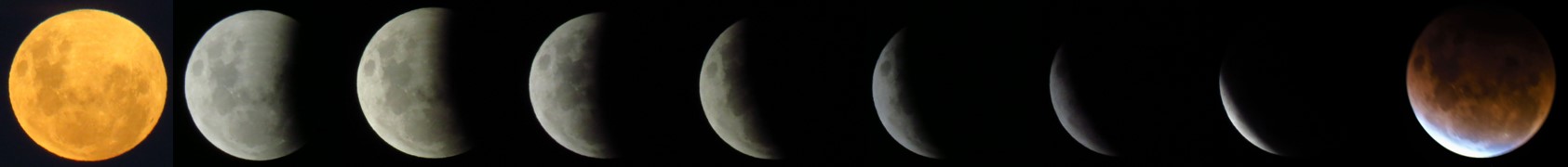 Mike Hartley took this sequence of photos of last night's total eclipse.