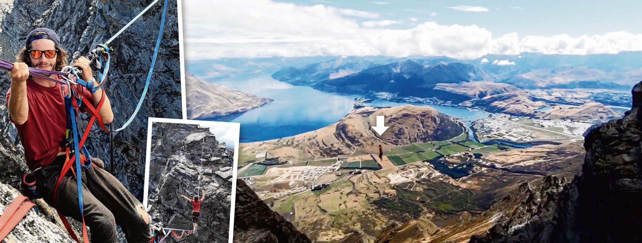 Hoel Guy walked on a 2.5cm-wide rope between the Remarkable mountain ranges. PHOTO: JAMIE SHAW 