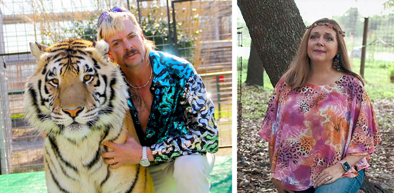 Tiger King stars Joe Exotic and Carole Baskin. Photo: NZ Herald