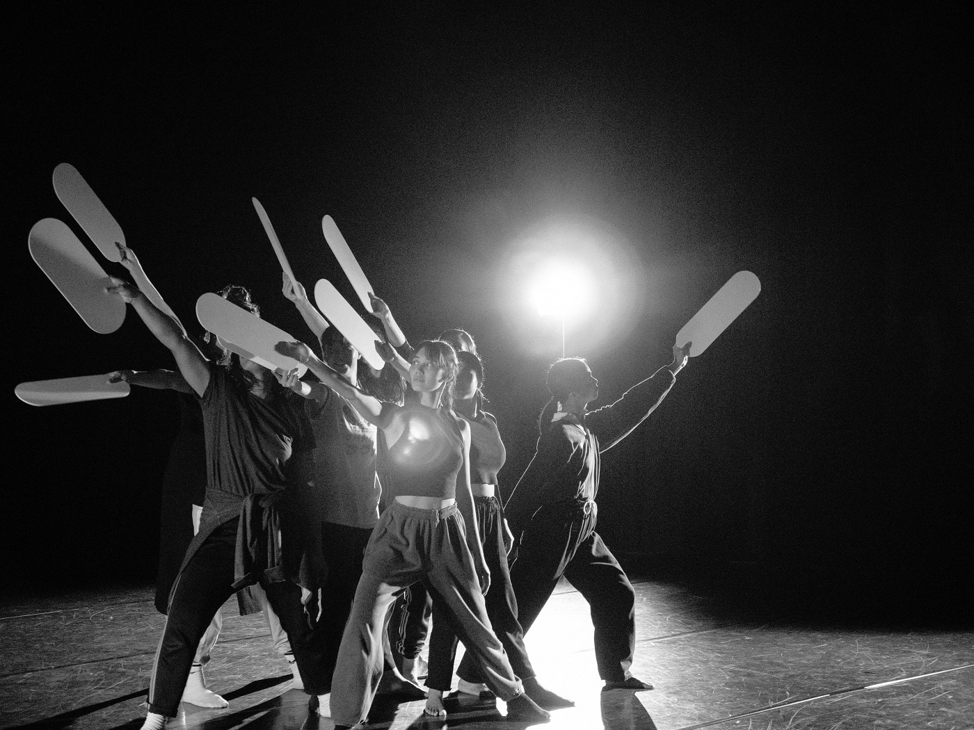 Dancers rehearse Ad Parnassum — Purapurawhetu. PHOTO: GOOD COMPANY ARTS / DANIEL BELTON