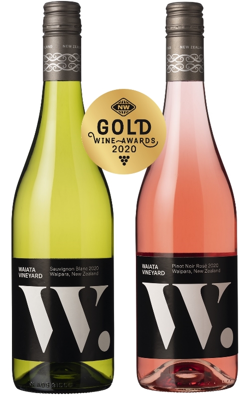 Waiata Waipara Sauvignon Blanc 2020 (left), and the Waiata Waipara Pinot Noir Rosé 2020 (right)