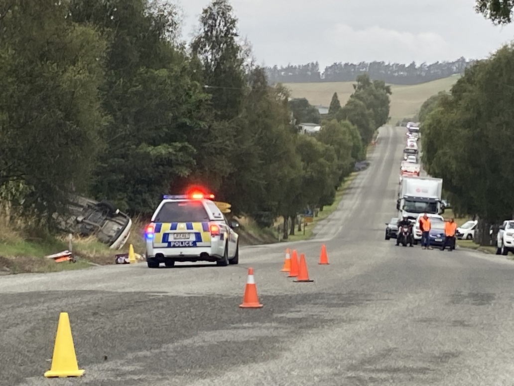 Police at the scene following the crash. PHOTO: STEPHEN JAQUIERY