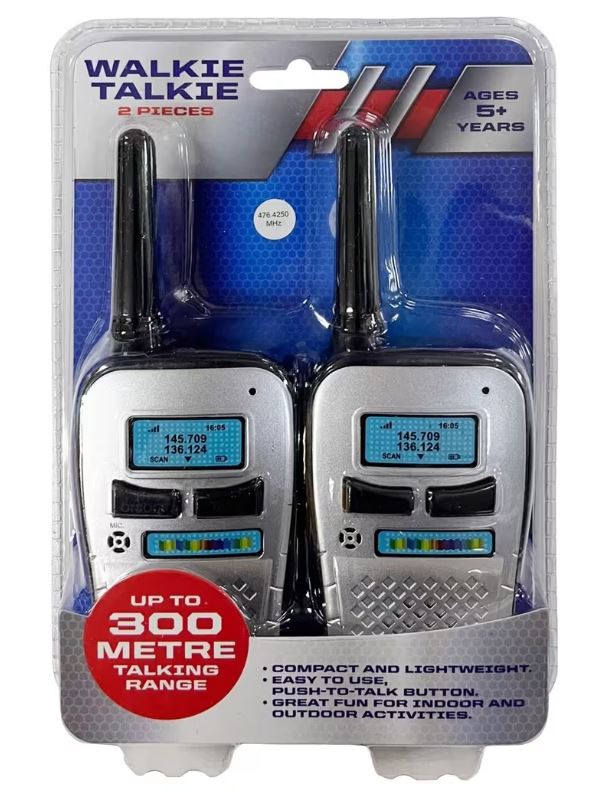 The two piece walkie-talkie set was bought from Kmart. Photo: www.kmart.co.nz