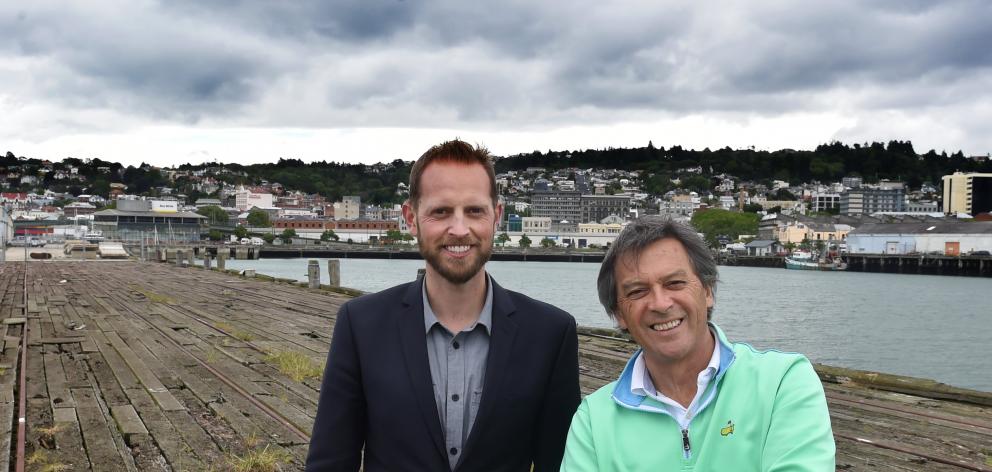 Damien van Brandenburg (left) and Ian Taylor at the site of the proposed wharf redevelopment....